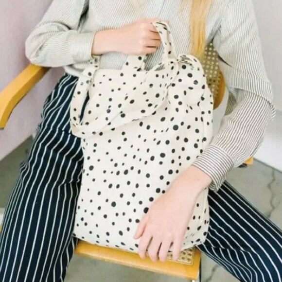 BAGGU Handbags - BAGGU Polka Dot Canvas Duck Bag